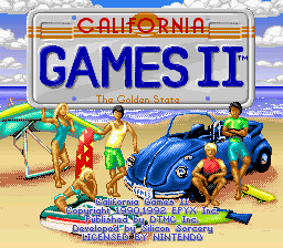 California Games II (USA) Title Screen